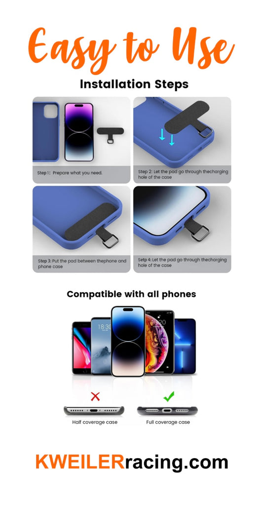 Cell Phone Sling Strap, Adjustable Smartphone Holder, Universal Fit, Purse Strap -  MULTIPLE COLORS