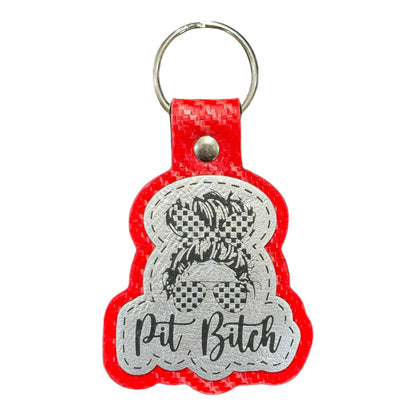 Pit Bitch Keychain -  MULTIPLE COLORS