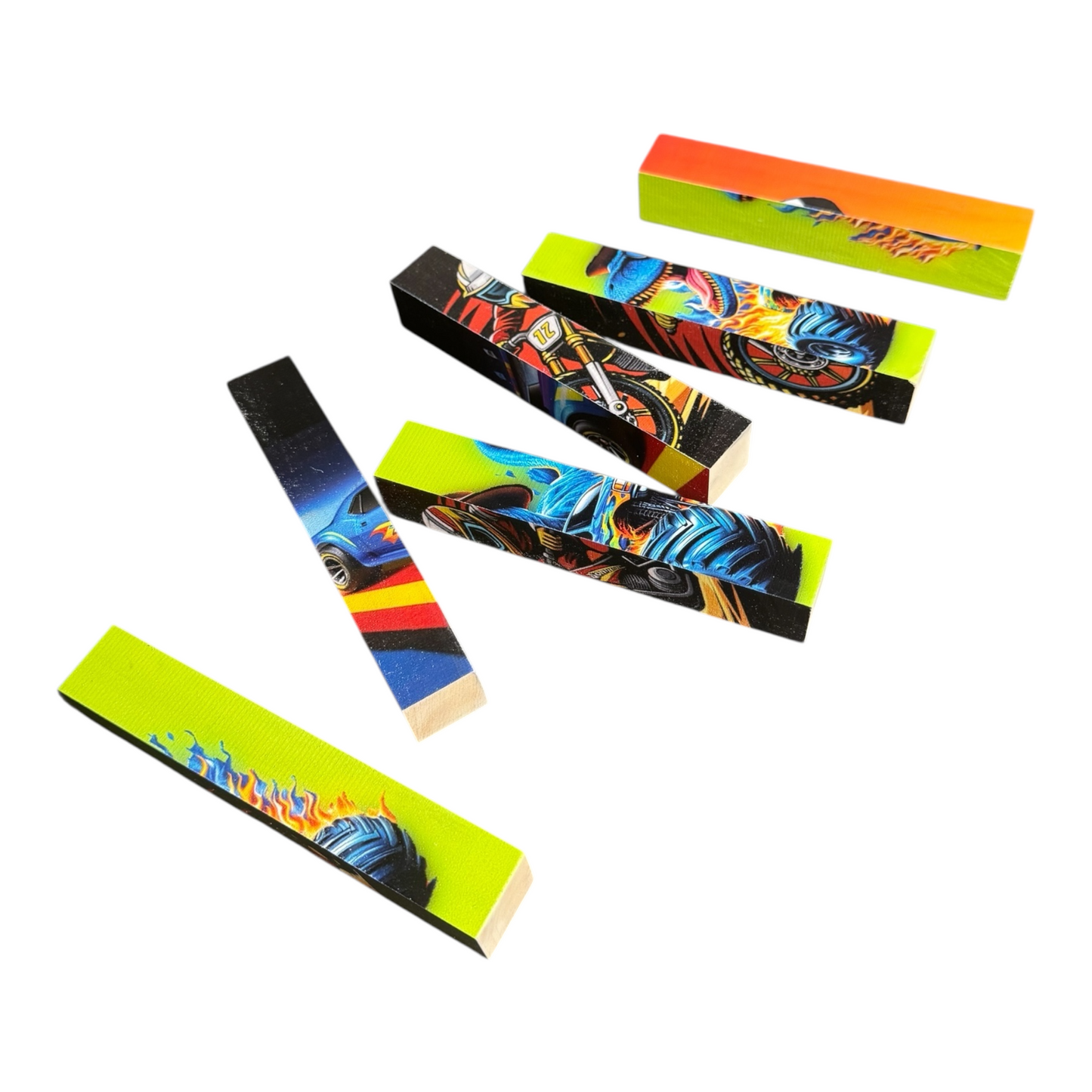Racing Puzzle Blocks for Kids | 6-Piece Wooden Puzzle | UV Printed Racing Designs