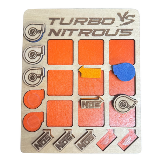 NITROUS VS TURBO TIC TAC TOE GAME -  MULTIPLE COLORS