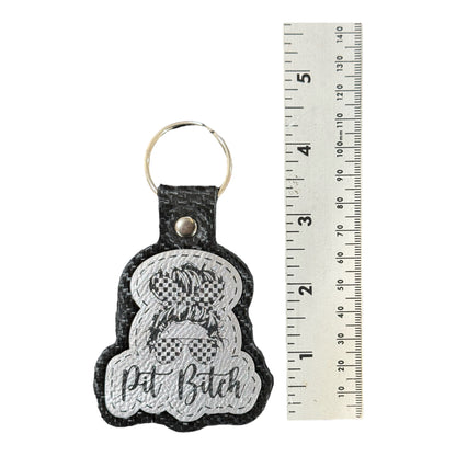 Pit Bitch Keychain -  MULTIPLE COLORS