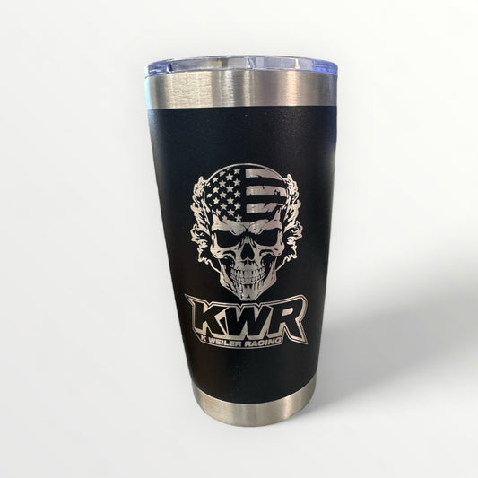 TUMBLER - KWR Patriot Skull 20oz ENGRAVED